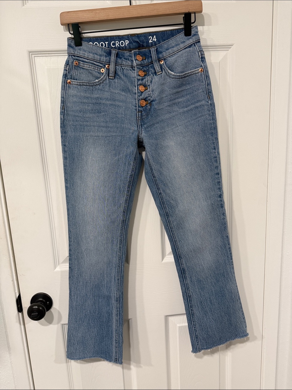 J. Crew High-Rise Light Blue Crop Bootcut Jeans